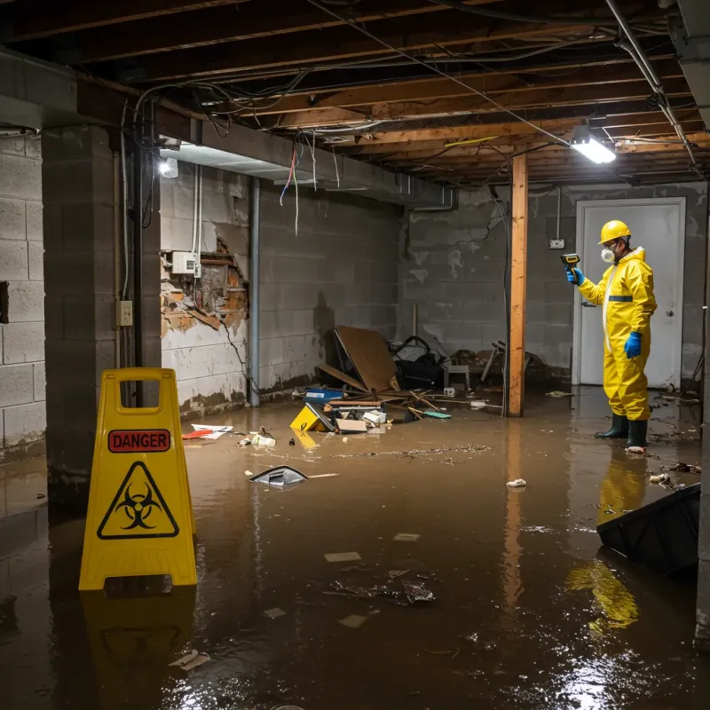 Flooded Basement Electrical Hazard in Holtville, AL Property